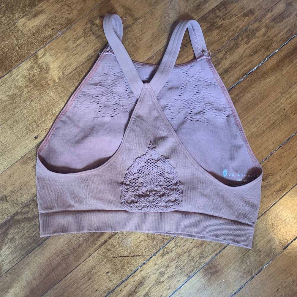 Free people movement embroidered crop workout top. Worn maybe twice.